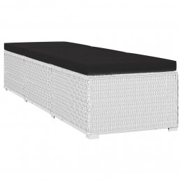 Acquista Lettino Prendisole Cuscino e Tavolino da Tè Polyrattan Bianco con riferimento GHV-46229 della ditta GARDENHOME