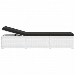 Acquista Lettino Prendisole Cuscino e Tavolino da Tè Polyrattan Bianco con riferimento GHV-46229 della ditta GARDENHOME