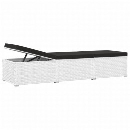 Acquista Lettino Prendisole Cuscino e Tavolino da Tè Polyrattan Bianco con riferimento GHV-46229 della ditta GARDENHOME