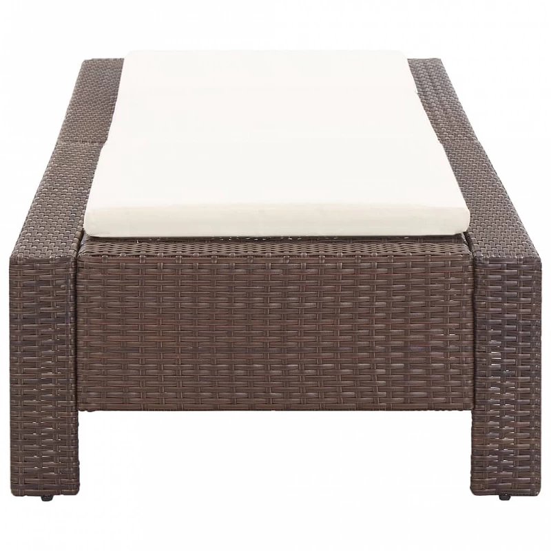 Acquista Lettino Prendisole con Cuscino Marrone in Polyrattan con riferimento GHV-46235 della ditta GARDENHOME