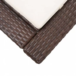 Acquista Lettino Prendisole con Cuscino Marrone in Polyrattan con riferimento GHV-46235 della ditta GARDENHOME
