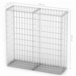 Acquista Cesto Gabbione con Coperchio in Filo Zincato 100 x 100 x 30 cm con riferimento GHV-141041 della ditta GARDENHOME