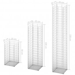 Acquista Set Gabbioni 3 pz in Filo Zincato con riferimento GHV-141048 della ditta GARDENHOME