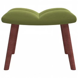 Acquista Poltrona Relax con Poggiapiedi Verde Chiaro in Velluto con riferimento GHV-328065 della ditta GARDENHOME