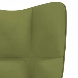 Acquista Poltrona Relax con Poggiapiedi Verde Chiaro in Velluto con riferimento GHV-328065 della ditta GARDENHOME