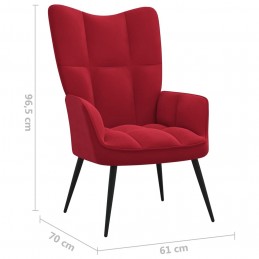 Acquista Poltrona Relax Rosso Vino in Velluto con riferimento GHV-328078 della ditta GARDENHOME