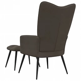 Acquista Poltrona Relax con Poggiapiedi Grigio Scuro in Velluto con riferimento GHV-328085 della ditta GARDENHOME