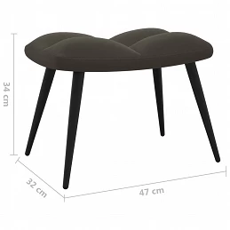 Acquista Poltrona Relax con Poggiapiedi Grigio Scuro in Velluto con riferimento GHV-328085 della ditta GARDENHOME