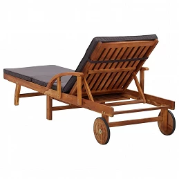 Acquista Lettino Prendisole con Cuscino in Legno Massello di Acacia con riferimento GHV-46026 della ditta GARDENHOME