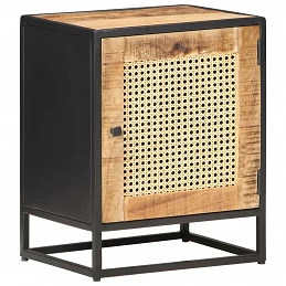 Acquista Comodino 40x30x50 cm Legno di Mango Grezzo e Canna Naturale con riferimento GHV-323140 della ditta GARDENHOME