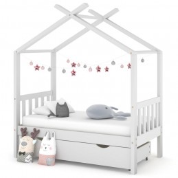 Acquista Giroletto per Bambini Cassetto Bianco in Pino Massello 70x140cm con riferimento GHV-322148 della ditta GARDENHOME