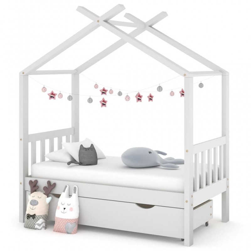 Acquista Giroletto per Bambini Cassetto Bianco in Pino Massello 70x140cm con riferimento GHV-322148 della ditta GARDENHOME