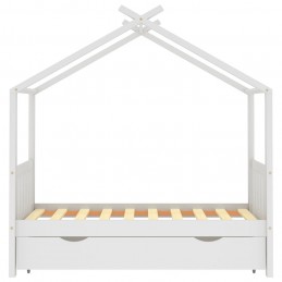 Acquista Giroletto Bambini con Cassetto Bianco Pino Massello 80x160 cm con riferimento GHV-322149 della ditta GARDENHOME