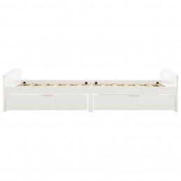 Acquista Giroletto con 2 Cassetti Bianco in Massello di Pino 90x200 cm con riferimento GHV-322155 della ditta GARDENHOME