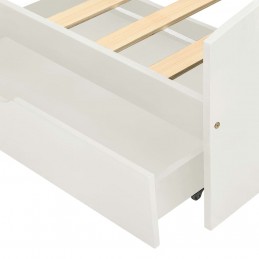 Acquista Giroletto con 2 Cassetti Bianco in Massello di Pino 90x200 cm con riferimento GHV-322155 della ditta GARDENHOME