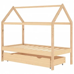 Acquista Giroletto per Bambini con Cassetto in Pino Massello 80x160 cm con riferimento GHV-322137 della ditta GARDENHOME