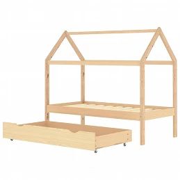 Acquista Giroletto per Bambini con Cassetto in Pino Massello 80x160 cm con riferimento GHV-322137 della ditta GARDENHOME