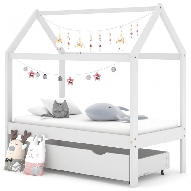Acquista Giroletto per Bambini Cassetto Bianco in Pino Massello 70x140cm con riferimento GHV-322139 della ditta GARDENHOME