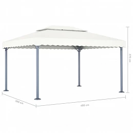 Acquista Gazebo 400x300 cm Crema Alluminio con riferimento GHV-48062 della ditta GARDENHOME