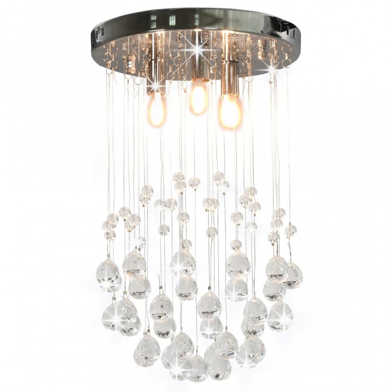 Acquista Lampadario Perle di Cristallo a Sfera Argento 3 Lampadine G9 con riferimento GHV-281575 della ditta GARDENHOME