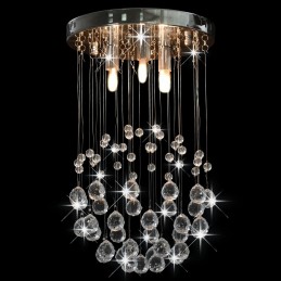 Acquista Lampadario Perle di Cristallo a Sfera Argento 3 Lampadine G9 con riferimento GHV-281575 della ditta GARDENHOME