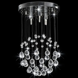 Acquista Lampadario Perle di Cristallo a Sfera Argento 3 Lampadine G9 con riferimento GHV-281575 della ditta GARDENHOME