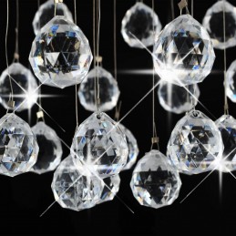 Acquista Lampadario Perle di Cristallo a Sfera Argento 3 Lampadine G9 con riferimento GHV-281575 della ditta GARDENHOME