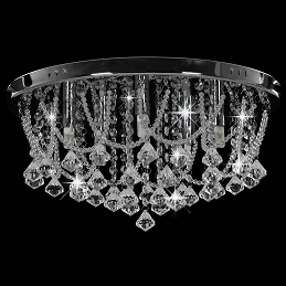 Acquista Lampadario Perle di Cristallo Argento Rotondo 4 Lampadine G9 con riferimento GHV-281583 della ditta GARDENHOME