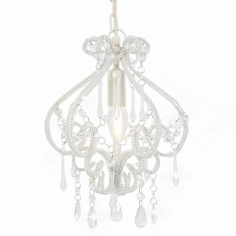 Acquista Lampadario con Perle Bianco Rotondo E14 con riferimento GHV-281593 della ditta GARDENHOME