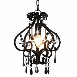 Acquista Lampadario con Perle Nero Rotondo E14 con riferimento GHV-281594 della ditta GARDENHOME