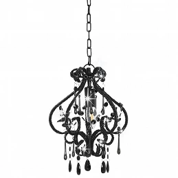 Acquista Lampadario con Perle Nero Rotondo E14 con riferimento GHV-281594 della ditta GARDENHOME