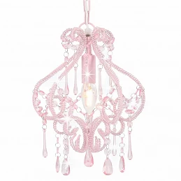 Acquista Lampadario con Perle Rosa Rotondo E14 con riferimento GHV-281595 della ditta GARDENHOME