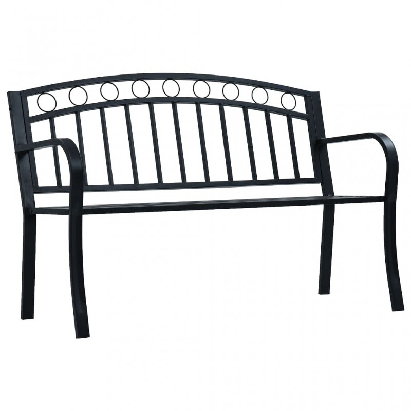 Acquista Panchina da Giardino 125 cm Nera in Acciaio con riferimento GHV-47945 della ditta GARDENHOME