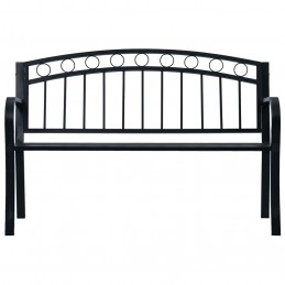 Acquista Panchina da Giardino 125 cm Nera in Acciaio con riferimento GHV-47945 della ditta GARDENHOME
