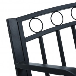 Acquista Panchina da Giardino 125 cm Nera in Acciaio con riferimento GHV-47945 della ditta GARDENHOME