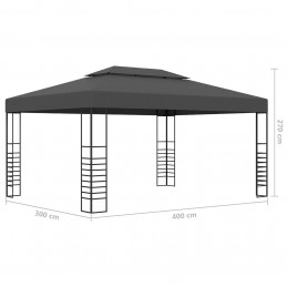 Acquista Gazebo 3x4 m Antracite con riferimento GHV-47958 della ditta GARDENHOME