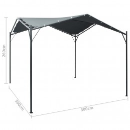 Acquista Gazebo Padiglione Tenda Tettoia 3x3 m Acciaio Antracite con riferimento GHV-47962 della ditta GARDENHOME