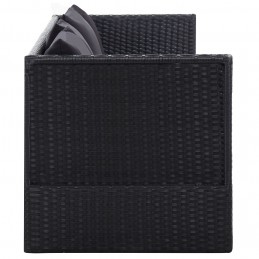 Acquista Lettino da Giardino con Cuscini in Polyrattan Nero con riferimento GHV-46087 della ditta GARDENHOME