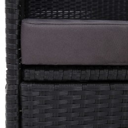 Acquista Divano da Esterno con Baldacchino in Polyrattan Nero con riferimento GHV-46092 della ditta GARDENHOME
