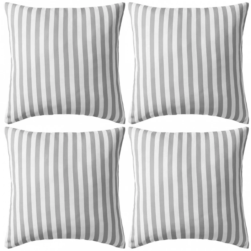 Acquista Cuscini da Esterno 4 pz Stampa a Righe 45x45 cm Grigi con riferimento GHV-132310 della ditta GARDENHOME