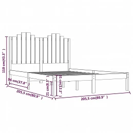 Acquista Giroletto Nero in Legno Massello di Pino 200x200 cm con riferimento GHV-3103802 della ditta GARDENHOME
