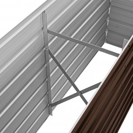 Acquista Letto Rialzato Giardino Marrone 160x40x45 cm in Acciaio Zincato con riferimento GHV-45718 della ditta GARDENHOME
