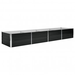 Acquista Letto Rialzato Giardino Antracite 320x80x45 cm Acciaio Zincato con riferimento GHV-45729 della ditta GARDENHOME