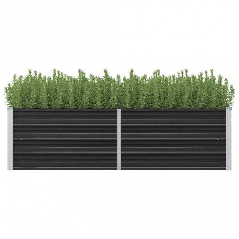Acquista Letto Rialzato Giardino Antracite 160x40x45 cm Acciaio Zincato con riferimento GHV-45731 della ditta GARDENHOME