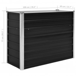 Acquista Fioriera per Giardino Antracite 100x40x77 cm in Acciaio Zincato con riferimento GHV-45732 della ditta GARDENHOME