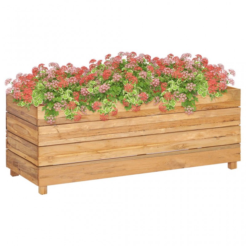 Acquista Letto Rialzato 100x40x38 cm Legno di Teak di Recupero e Acciaio con riferimento GHV-47422 della ditta GARDENHOME