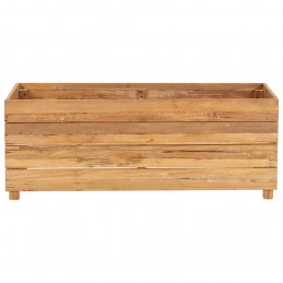 Acquista Letto Rialzato 100x40x38 cm Legno di Teak di Recupero e Acciaio con riferimento GHV-47422 della ditta GARDENHOME