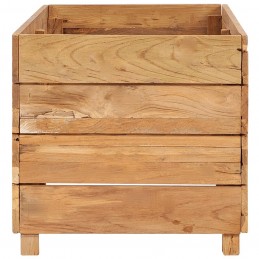 Acquista Letto Rialzato 100x40x38 cm Legno di Teak di Recupero e Acciaio con riferimento GHV-47422 della ditta GARDENHOME