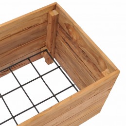 Acquista Letto Rialzato 100x40x38 cm Legno di Teak di Recupero e Acciaio con riferimento GHV-47422 della ditta GARDENHOME