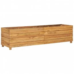 Acquista Letto Rialzato 150x40x38 cm Legno di Teak di Recupero e Acciaio con riferimento GHV-47423 della ditta GARDENHOME